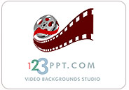 Import video movies into PowerPoint and use them as video backgrounds with the 123PPT Video Backgrounds Studio for PowerPoint